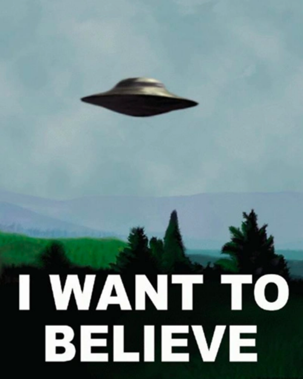 I want to believe UFO poster
