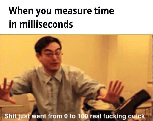 When measuring in milliseconds things go from 0 to 100 real quick