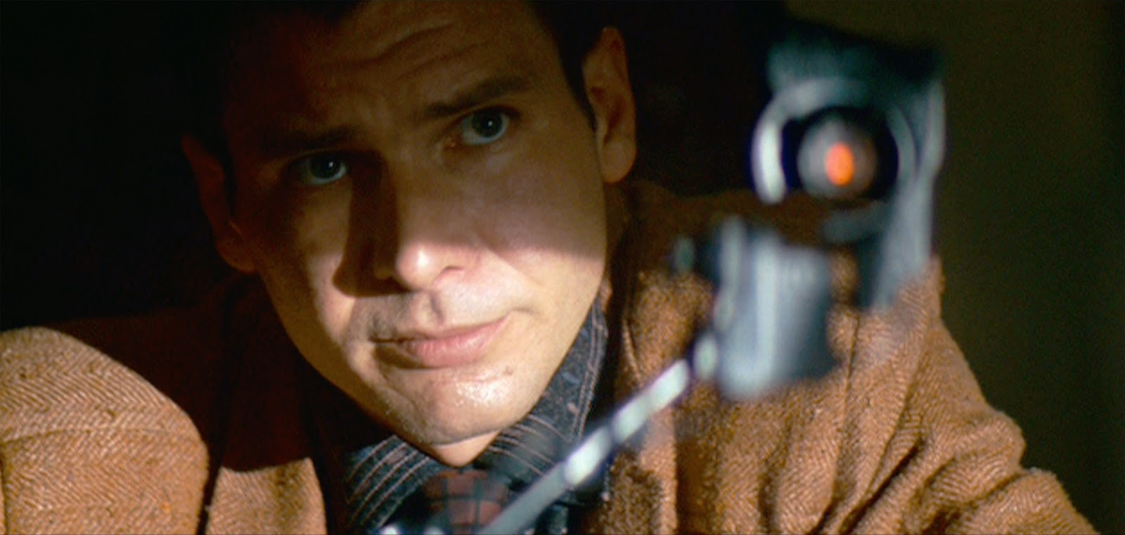 Still image of Harrison Ford from Bladerunner