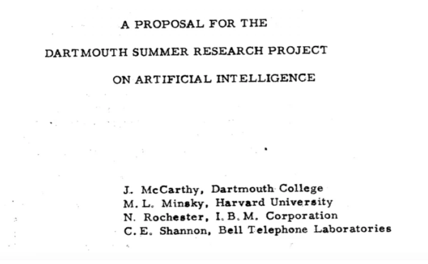 Dartmouth College paper artificial intelligence
